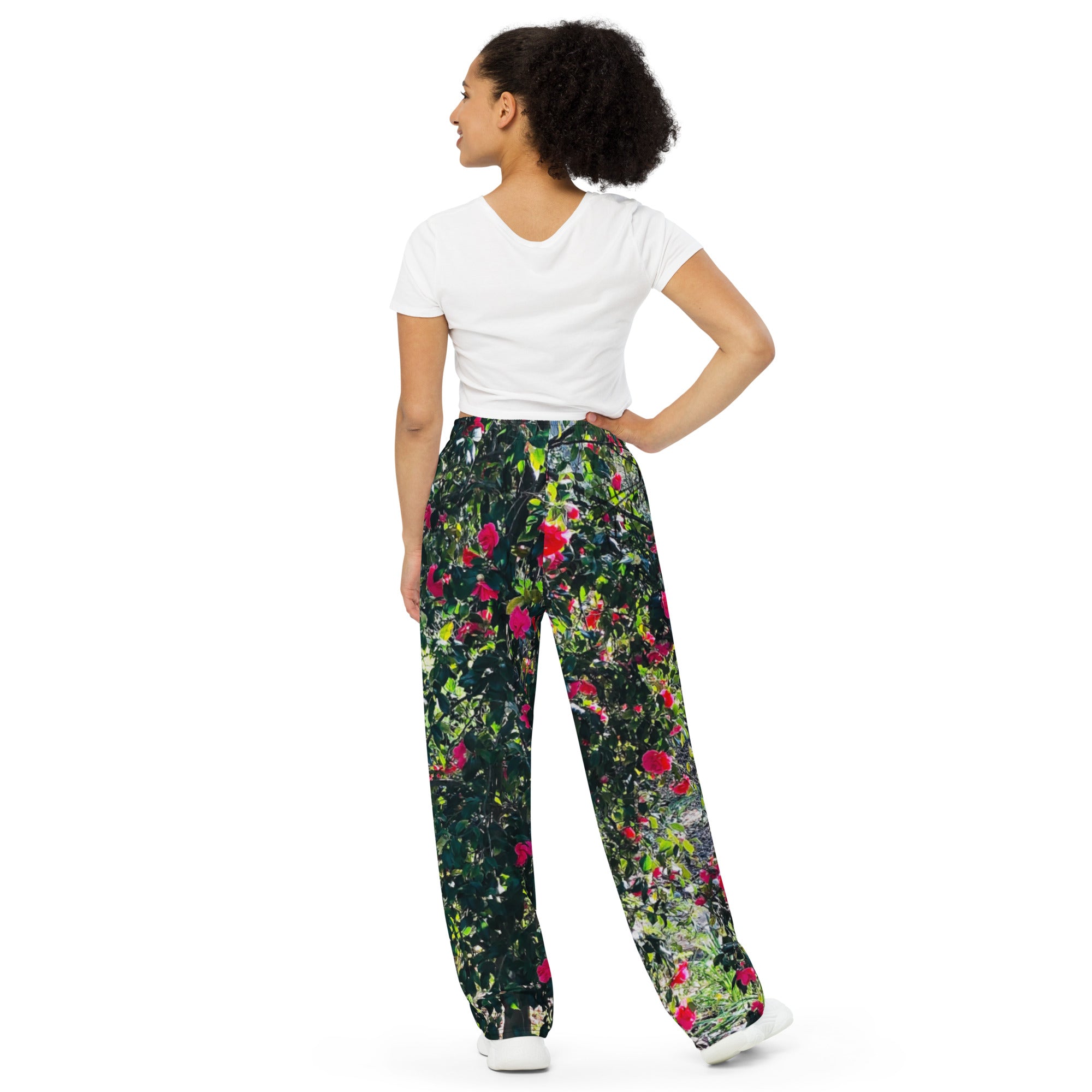 “Frrrbird”-All-over print unisex wide-leg pants