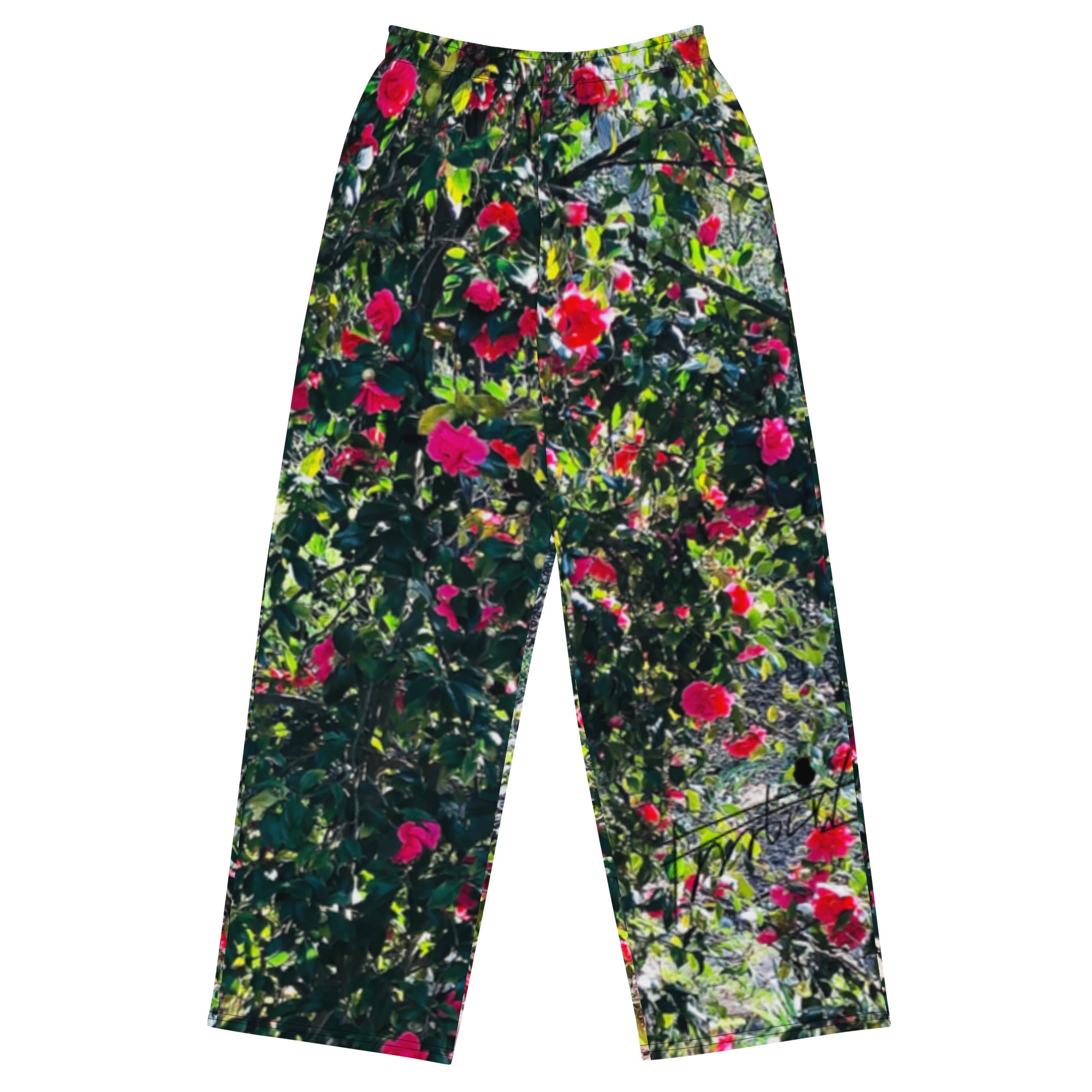 “Frrrbird”-All-over print unisex wide-leg pants