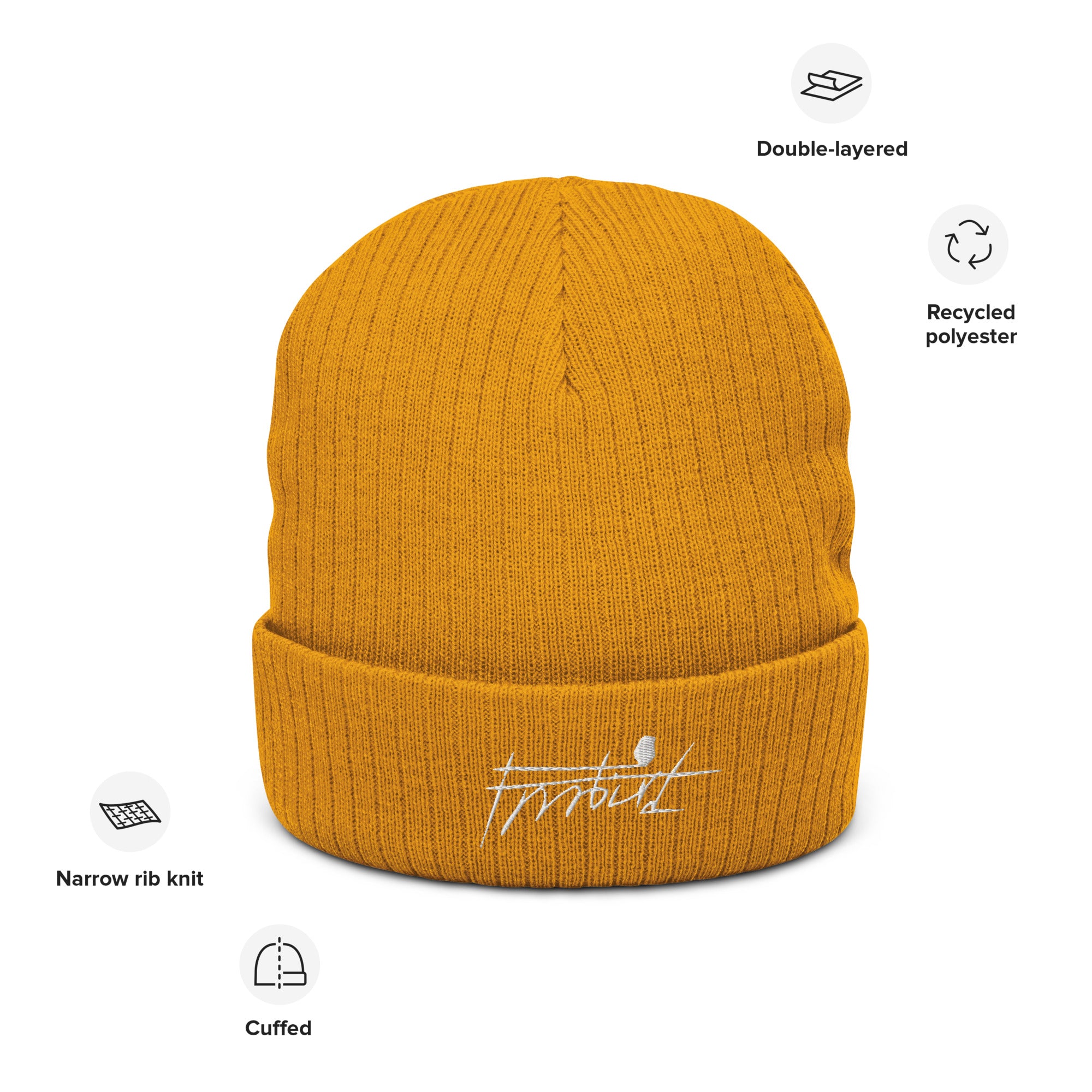 “Frrrbird”-Ribbed knit beanie