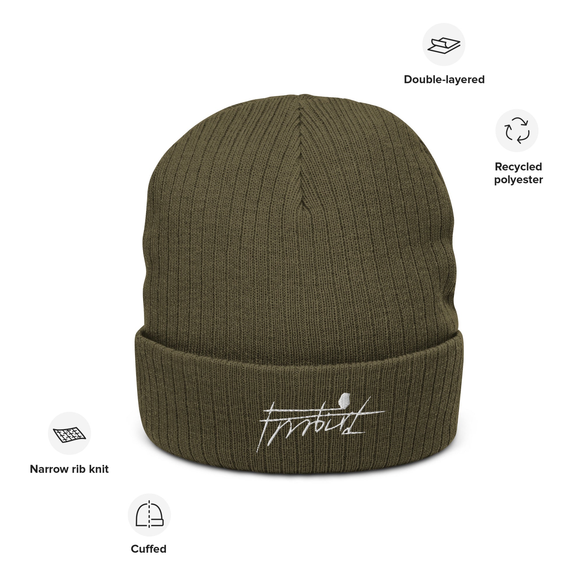 “Frrrbird”-Ribbed knit beanie