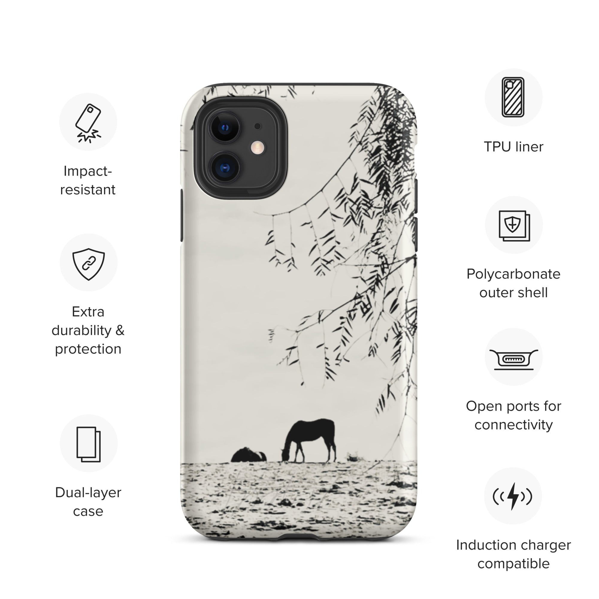 “Single Horse”-Tough iPhone case