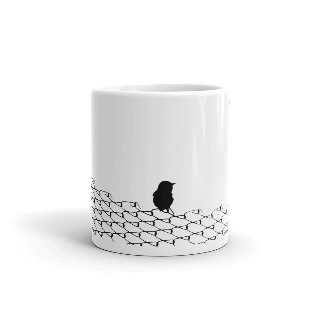 "Never Give Up"-（White glossy mug）